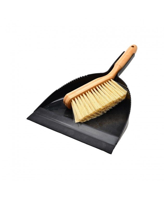 ESTIA ΣΚΟΥΠΑ ΜΕ ΦΑΡΑΣΙ ΧΕΙΡΟΣ BAMBOO ESSENTIALS ΜΑΥΡΟ 04-14285 Οικιακά Είδη