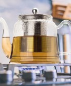 ESTIA ΤΣAΓΙΕΡΑ ΓΥΑΛΙΝΗ 1000ml ΜΕ ΑΝΟΞΕΙΔΩΤΟ ΦΙΛΤΡΟ 01-13356 Τσαγιέρες