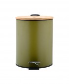 ESTIA ΧΑΡΤΟΔΟΧΕΙΟ ΜΠΑΝΙΟΥ BAMBOO ESSENTIALS SOFT CLOSE 5lt OLIVE GREEN Καλάθια Απορριμμάτων