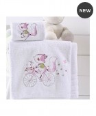 Σετ πετσέτες παιδικές 2 τεμ. CLUNNY PINK, RYTHMOS HOME Βρεφικές Πετσέτες