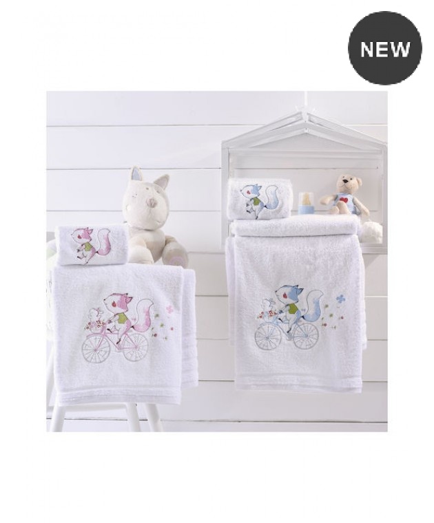 Σετ πετσέτες παιδικές 2 τεμ. CLUNNY BLUE, RYTHMOS HOME Βρεφικές Πετσέτες