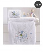 Σετ πετσέτες παιδικές 2 τεμ. CLUNNY BLUE, RYTHMOS HOME Βρεφικές Πετσέτες