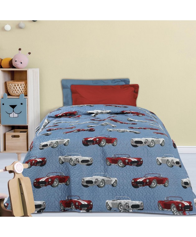 DAS KIDS ΚΟΥΒΕΡΛΙ ΜΟΝΟ 4855 ΓΚΡΙ, ΚΟΚΚΙΝΟ, ΜΠΛΕ 160X240 Παιδικά Κουβερλί