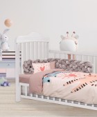 DAS BABY ΣΕΤ ΣΕΝΤΟΝΙΑ SMILE DIGITAL 4854 ΓΚΡΙ, ΣΟΜΟΝ 125Χ170 Βρεφικά Σεντόνια