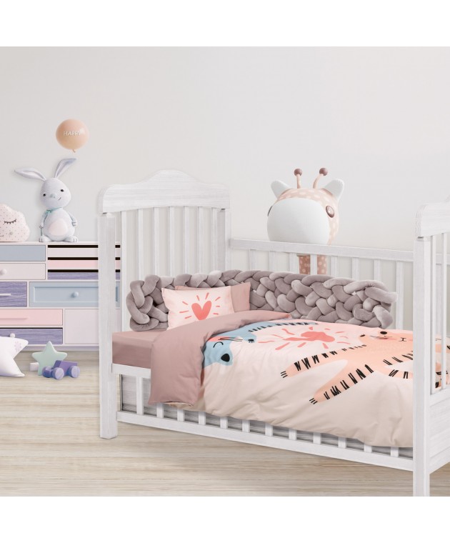 DAS BABY ΣΕΤ ΣΕΝΤΟΝΙΑ SMILE DIGITAL 4854 ΓΚΡΙ, ΣΟΜΟΝ 125Χ170 Βρεφικά Σεντόνια