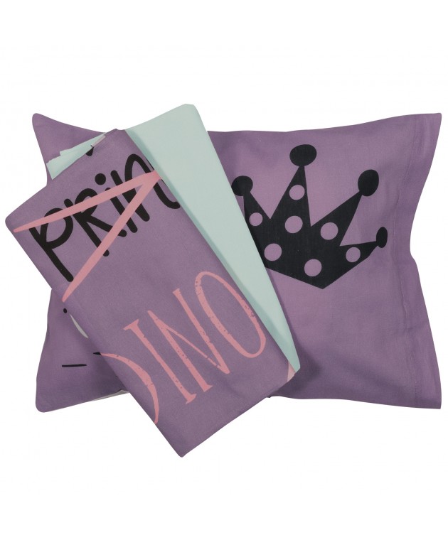 DAS BABY ΣΕΤ ΣΕΝΤΟΝΙΑ SMILE DIGITAL 4853 ΜΕΝΤΑ, ΜΩΒ Βρεφικά Σεντόνια