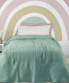 DAS KIDS ΚΟΥΒΕΡΤΑ ΠΙΚΕ 160X220 1204 ΜΕΝΤΑ Κουβέρτες Πικέ