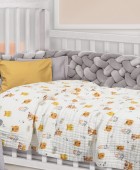 DAS BABY ΚΟΥΒΕΡΤΑ-ΜΟΥΣΕΛΙΝΑ 80X105 RELAX 6622 ΛΕΥΚΟ, ΠΟΡΤΟΚΑΛΙ Βαμβακερές Κουβέρτες