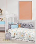 DAS BABY ΚΟΥΒΕΡΤΑ-ΜΟΥΣΕΛΙΝΑ 80X105 RELAX 6623 ΛΕΥΚΟ, ΜΠΛΕ, ΠΟΡΤΟΚΑΛΙ Βαμβακερές Κουβέρτες