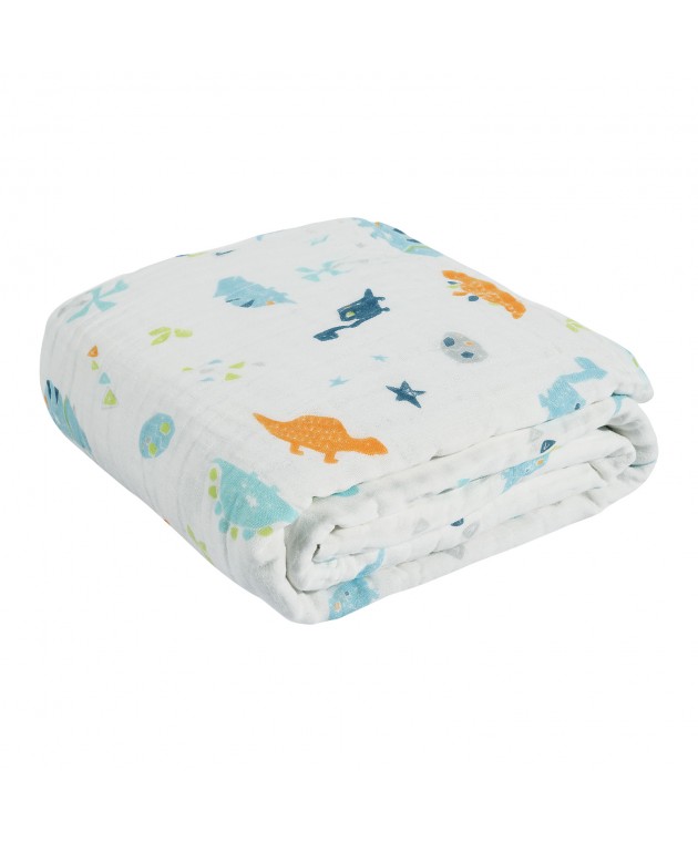 DAS BABY ΚΟΥΒΕΡΤΑ-ΜΟΥΣΕΛΙΝΑ 80X105 RELAX 6623 ΛΕΥΚΟ, ΜΠΛΕ, ΠΟΡΤΟΚΑΛΙ Βαμβακερές Κουβέρτες