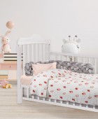 DAS BABY ΚΟΥΒΕΡΤΑ-ΜΟΥΣΕΛΙΝΑ 80X105 RELAX 6621 ΚΟΚΚΙΝΟ, ΛΕΥΚΟ Βαμβακερές Κουβέρτες