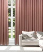 DAS HOME ΚΟΥΡΤΙΝΑ ΜΕ ΚΡΙΚΟΥΣ 300Χ265 2223 ΡΟΔΙ Κουρτίνες Έτοιμες Ραμμένες