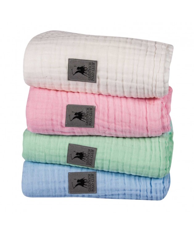 GREENWICH POLO CLUB ΚΟΥΒΕΡΤΑ ΠΙΚΕ 80X105 ΒΑΒΥ 2995 ΣΙΕΛ Βαμβακερές Κουβέρτες