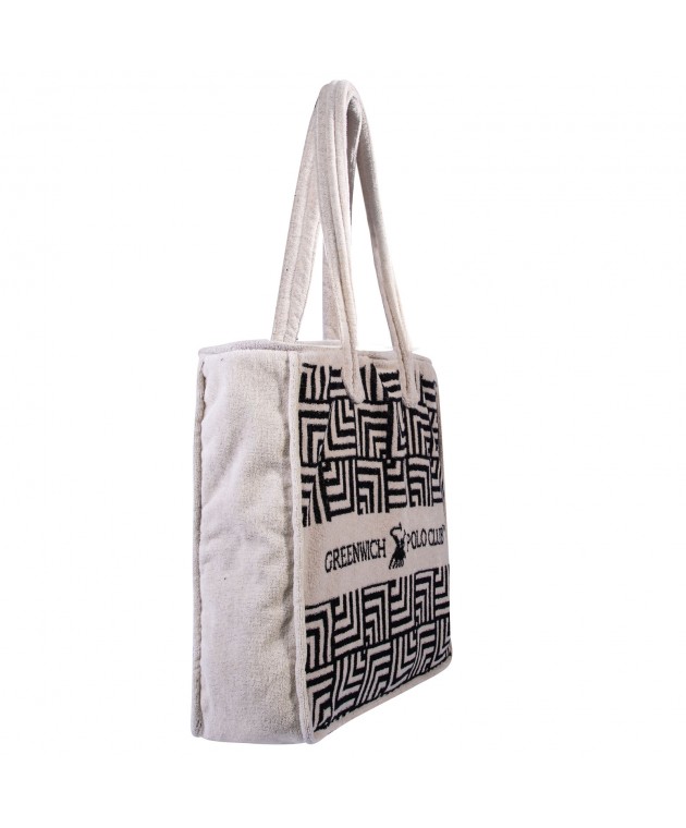 GREENWICH POLO CLUB ΤΣΑΝΤΑ ΘΑΛΑΣΣΗΣ 42Χ45 3732 ΕΚΡΟΥ, ΜΑΥΡΟ Τσάντες Θαλάσσης