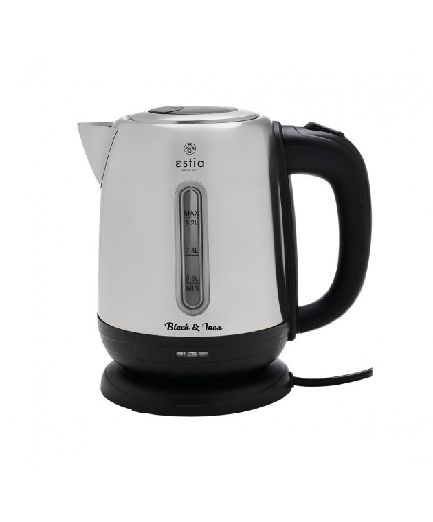 ESTIA ΒΡΑΣΤΗΡΑΣ BLACK & INOX ΑΝΟΞΕΙΔΩΤΟΣ 1.2lt 1.630W 06-17248 ΟΙΚΙΑΚΑ