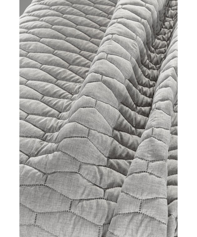 Σετ Κουβερλί 2τμχ. Diamante Grey 220x240 Κουβερλί Υπέρδιπλα