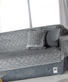 Ριχτάρι Parfait Anthracite πολυθρόνας με δύο όψεις τελειώματος 180x150 Σαλόνι