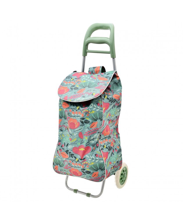 ESTIA ΚΑΡΟΤΣΙ ΛΑΪΚΗΣ LUX ΥΦΑΣΜΑΤΙΝΟ 36lt FLORAL 04-3357 Καροτσάκια Λαϊκής