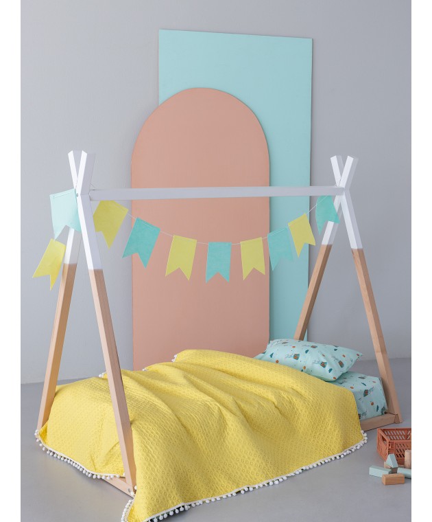 Κουβερλί Κούνιας 110x140 JUNIPER YELLOW Βρεφικά Κουβερλί