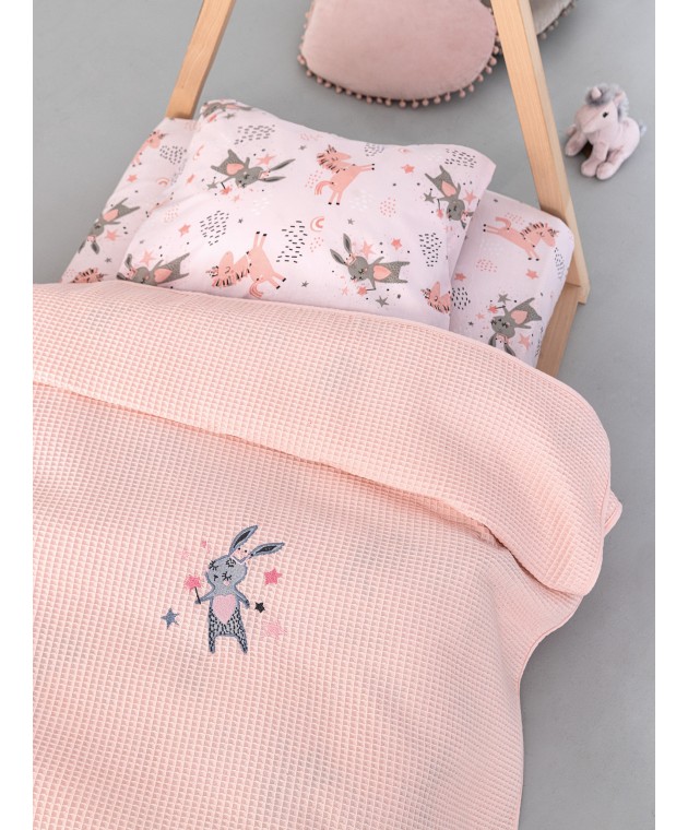 Κουβέρτα Πικέ Κούνιας Baby Blankets 100X150 CANDY PINK Πικέ Κουβέρτες