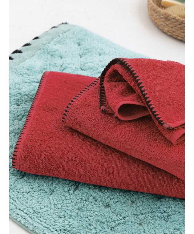 Σετ Πετσετες Towels Collection BROOKLYN RED Σετ πετσέτες Mπάνιου