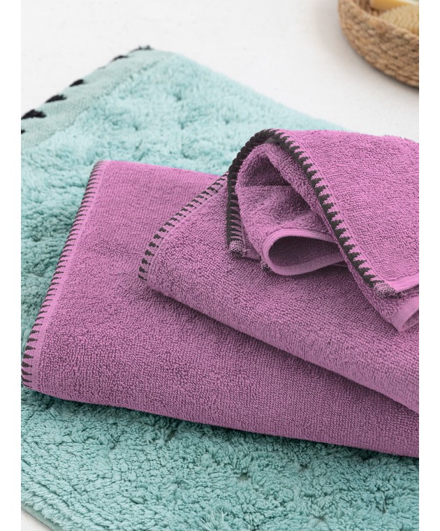 Σετ Πετσετες Towels Collection BROOKLYN VIOLET Σετ πετσέτες Mπάνιου