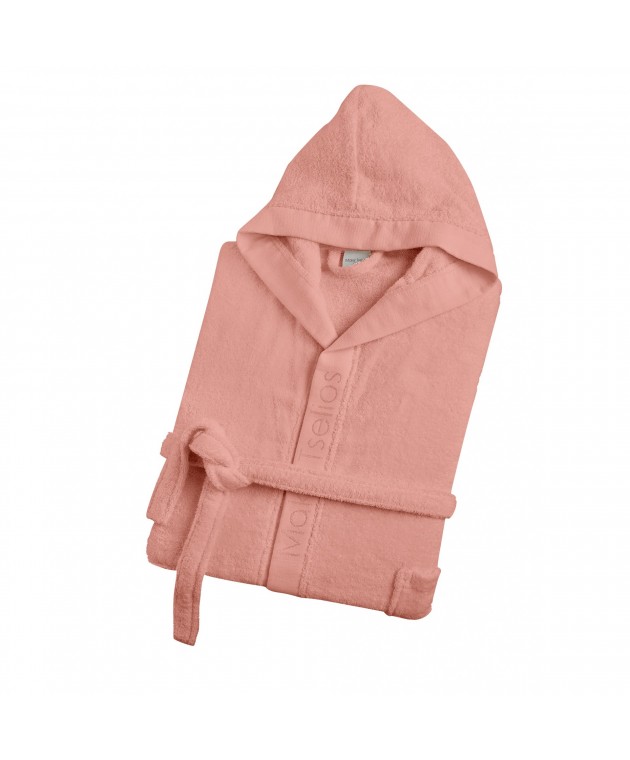 HELMI2 ΜΠΟΥΡΝΟΥΖΙ (PINK) MEDIUM KOYKOYΛΑ 420GSM 100% COTTON Μπουρνούζια