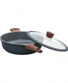 Ημιχύτρα-σωτέζα αλουμινίου (28CM) STONE 01-2404, ESTIA Κατσαρόλες