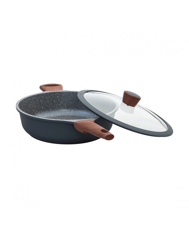 Ημιχύτρα-σωτέζα αλουμινίου (28CM) STONE 01-2404, ESTIA Κατσαρόλες