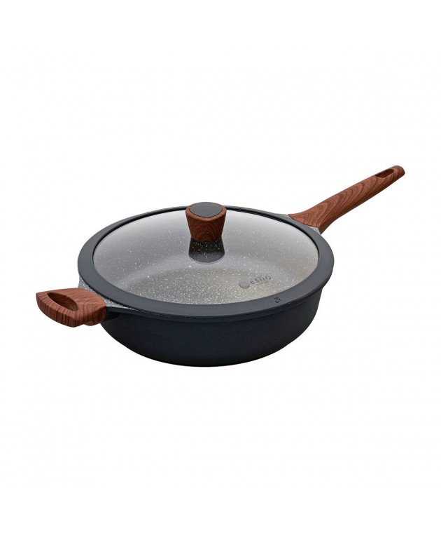 Ημιχύτρα-σωτέζα αλουμινίου (28CM) STONE 01-2404, ESTIA Κατσαρόλες