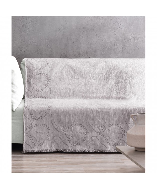 CADENA SILVER  ΔΙΘΕΣΙΟ ΡΙΧ  180Χ250 100% COTTON Ριχτάρια Καλοκαιρινά