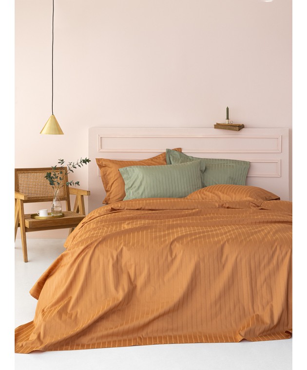 Σεντόνι Υπέρδιπλο 240x270 Sateen Riga CARAMEL Σεντόνια Μεμονωμένα Υπέρδιπλα