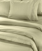 Σεντόνι "Easy Iron" με λάστιχο Color Plus Olive 160x200 Υπέρδιπλα
