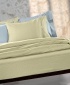 Σεντόνι "Easy Iron" με λάστιχο Color Plus Olive 160x200 Υπέρδιπλα