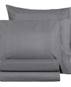 Ζεύγος Μαξιλαροθήκες "Easy Iron" Color Plus Anthracite 50x70 Μαξιλαροθήκες Μονόχρωμες