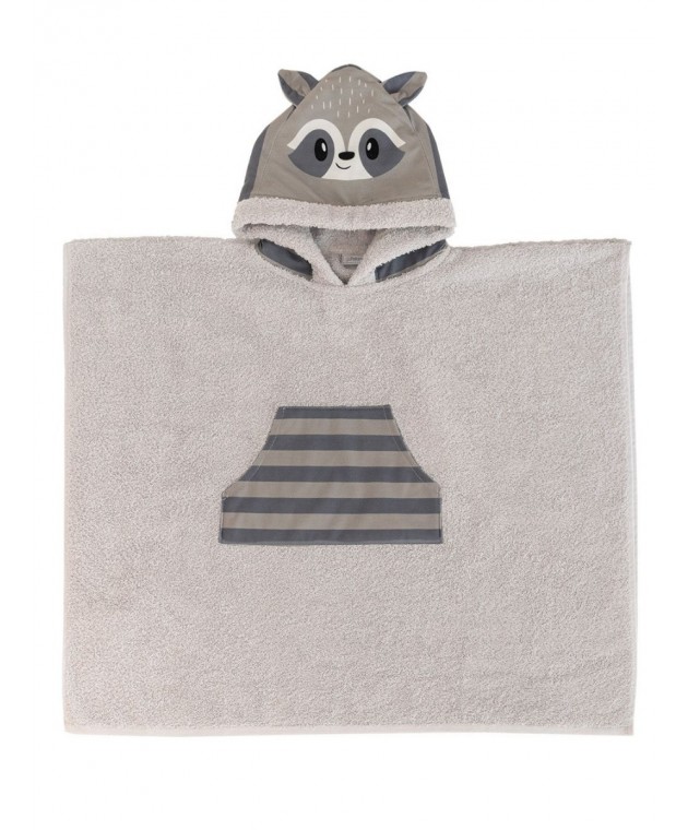 Poncho Kids Bath RACOON 70Χ120 Πετσέτες Θαλάσσης Παιδικές