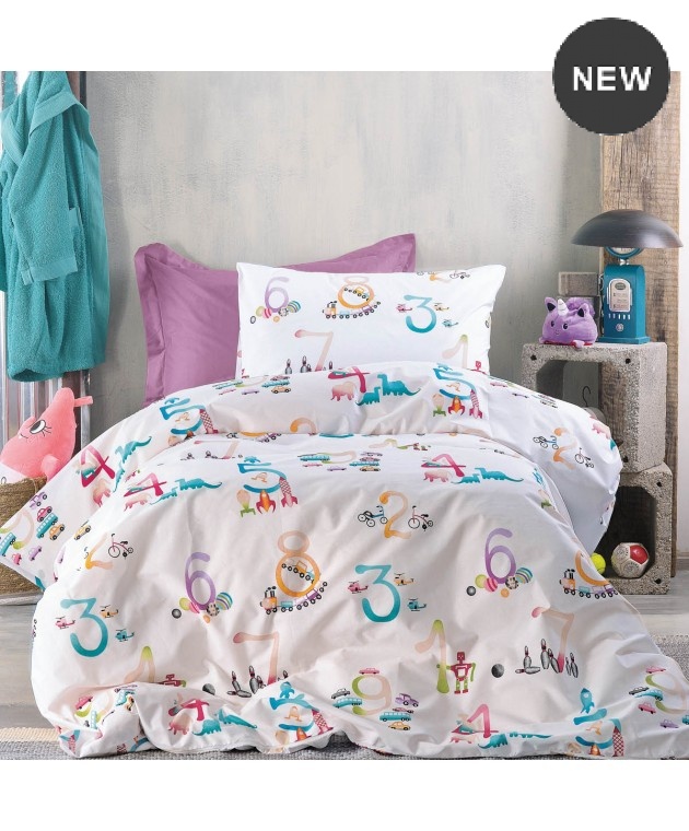 Σετ μαξιλαροθήκες παιδικές (50Χ70) NUMBERS, RYTHMOS HOME Παιδικές Μαξιλαροθήκες