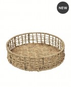 Διακοσμητικό Καλάθι Ψάθινο 50x50x10cm AST804, ESPIEL Διακοσμητικά Καλάθια