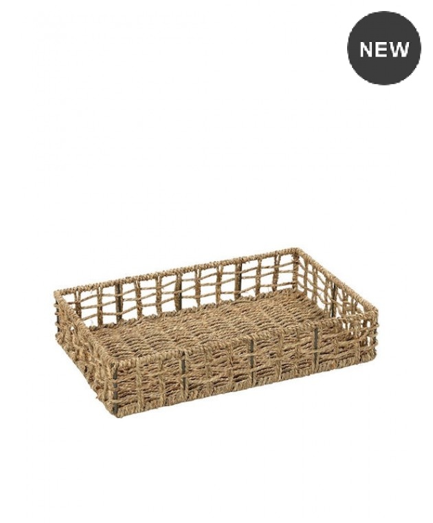 Διακοσμητικό Καλάθι Ψάθινο 49x30x30cm AST801, ESPIEL Διακοσμητικά Καλάθια