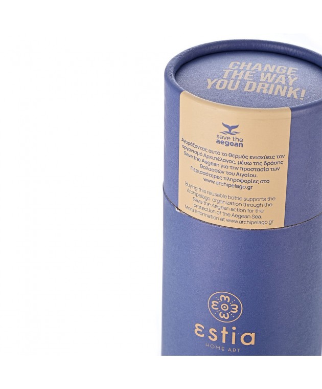 ESTIA ΘΕΡΜΟΣ TRAVEL CUP SAVE THE AEGEAN 300ml DENIM BLUE 01-16838 ΟΙΚΙΑΚΑ