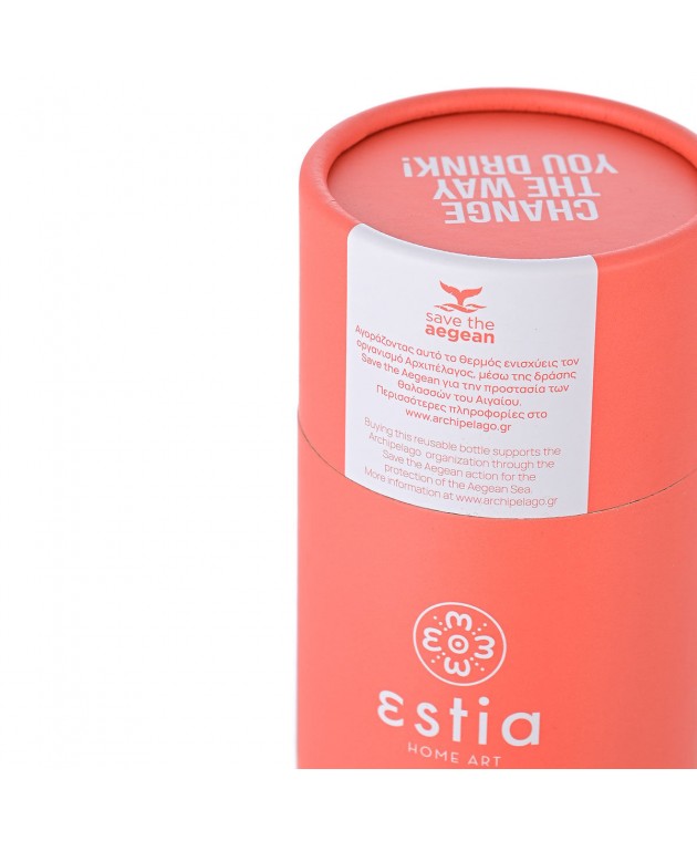 ESTIA ΘΕΡΜΟΣ TRAVEL CUP SAVE THE AEGEAN 300ml FUSION CORAL 01-16692 ΟΙΚΙΑΚΑ