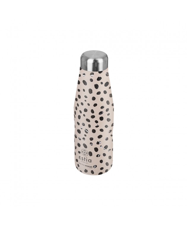 ESTIA ΘΕΡΜΟΣ TRAVEL FLASK SAVE THE AEGEAN 500ml LEOPARD TAUPE 01-16630 ΟΙΚΙΑΚΑ