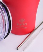 ESTIA ΘΕΡΜΟΣ COFFEE MUG SAVE THE AEGEAN 350ml SCARLET RED 01-16845 ΟΙΚΙΑΚΑ