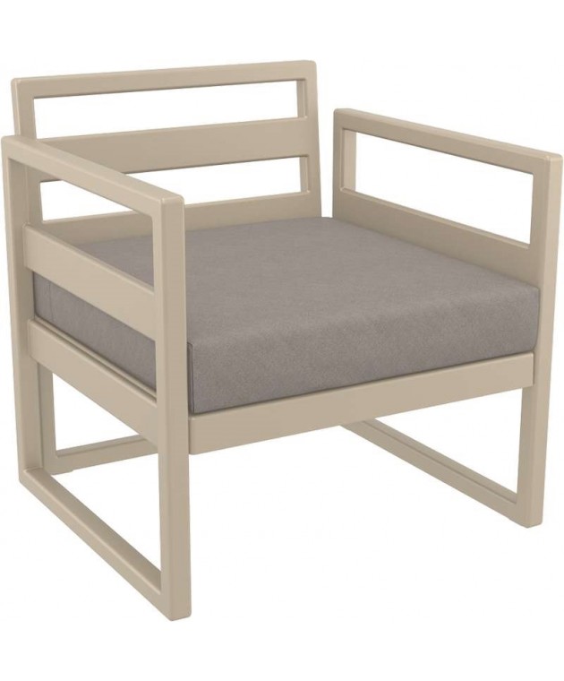 MYKONOS ΜΑΞΙΛΑΡΙ ΚΑΘΙΣΜΑΤΟΣ LIGHT BROWN 65x65εκ. Μαξιλάρια  Για Επιπλα Κήπου