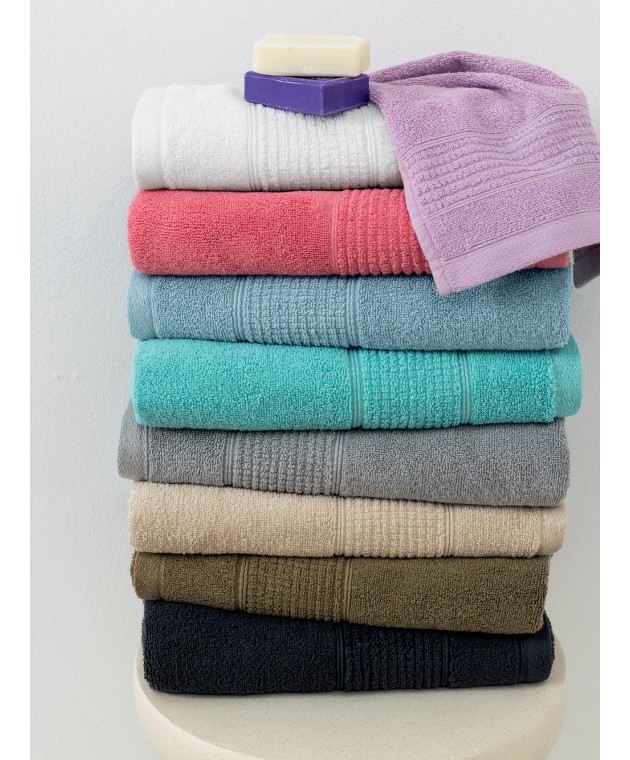 Πετσέτα Προσώπου Towels Collection 50x90 ROKE FUCHSIA Πετσέτες Mπάνιου