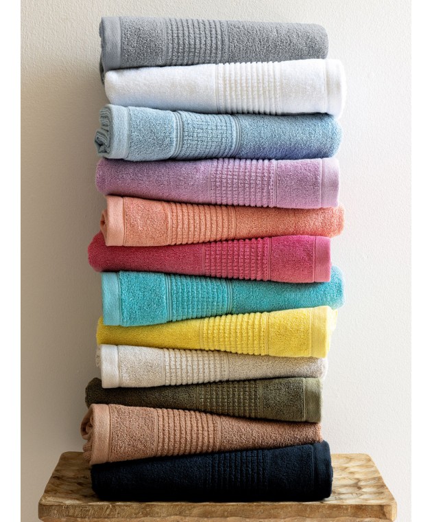 Πετσέτα Προσώπου Towels Collection 50x90 ROKE AQUA Πετσέτες Mπάνιου