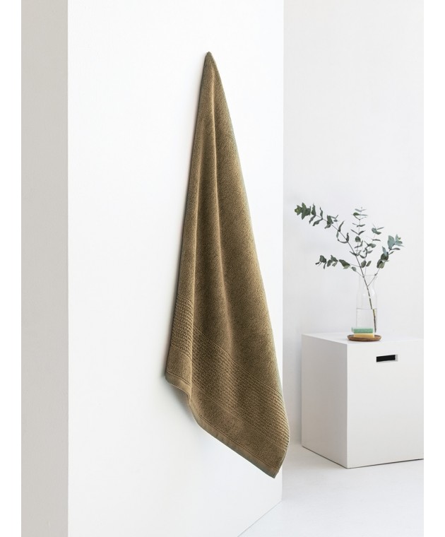 Πετσέτα Χεριών Towels Collection 30x50 ROKE KHAKI Πετσέτες Mπάνιου