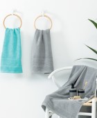 Πετσέτα Χεριών Towels Collection 30x50 ROKE GREY Πετσέτες Mπάνιου