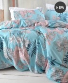 Σετ παπλωματοθήκη Υ/Δ (225Χ250) SOLANGE TURQUOISE, RYTHMOS HOME Παπλωματοθήκες Υπέρδιπλες