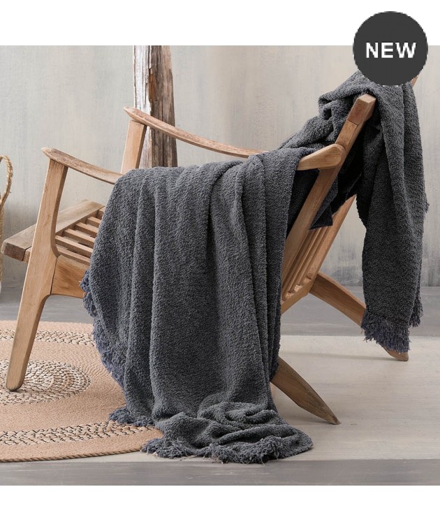 Ριχτάρι τετραθέσιου (180Χ330) BECKETT ΓΚΡΙ ΣΚΟΥΡΟ, RYTHMOS HOME Ριχτάρια Χειμωνιάτικα